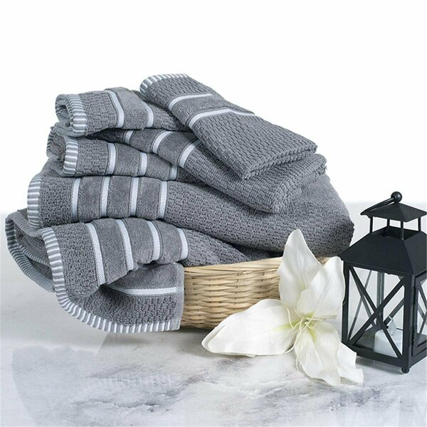 Daphnes Dinnette 6 Piece Combed Cotton Towel Set Silver Gray DA3238771